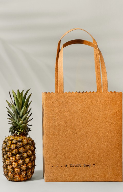 Fruit Bag kožená kabelka double | přírodní - REGENESI